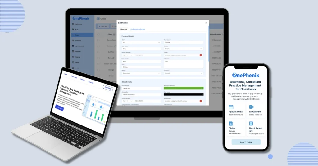 Onephenix practice management software
